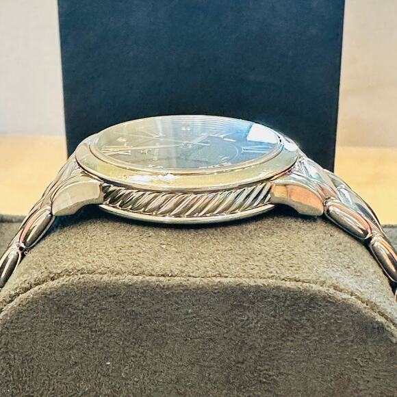 David Yurman Classic Watch Stainless Steel Black Mother of Pearl Dial 38mm